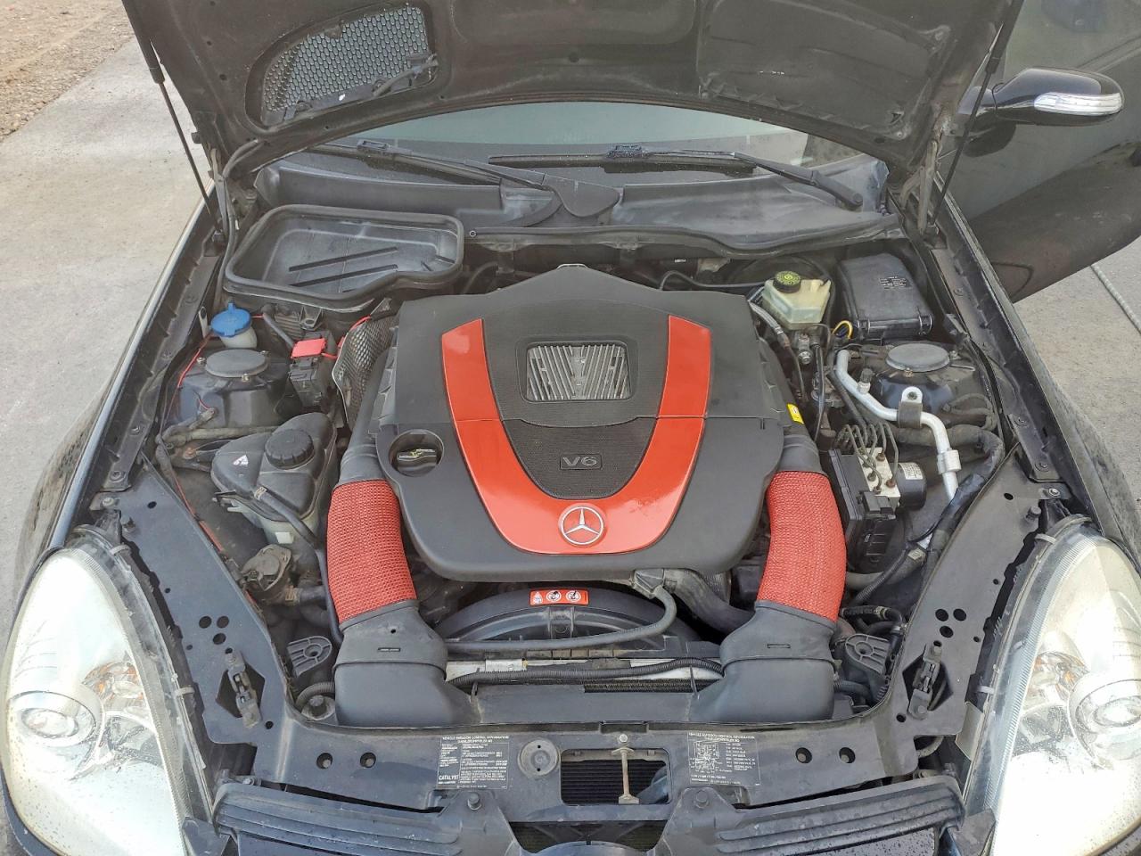 2007 Mercedes-benz Slk 280 Black vin: WDBWK54F07F134240
