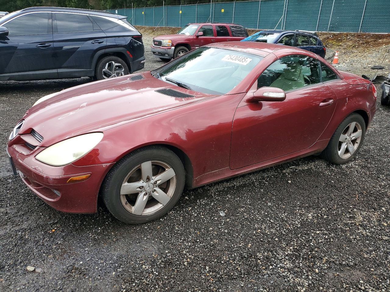 2007 Mercedes-benz Slk 280 Burgundy vin: WDBWK54F07F139261