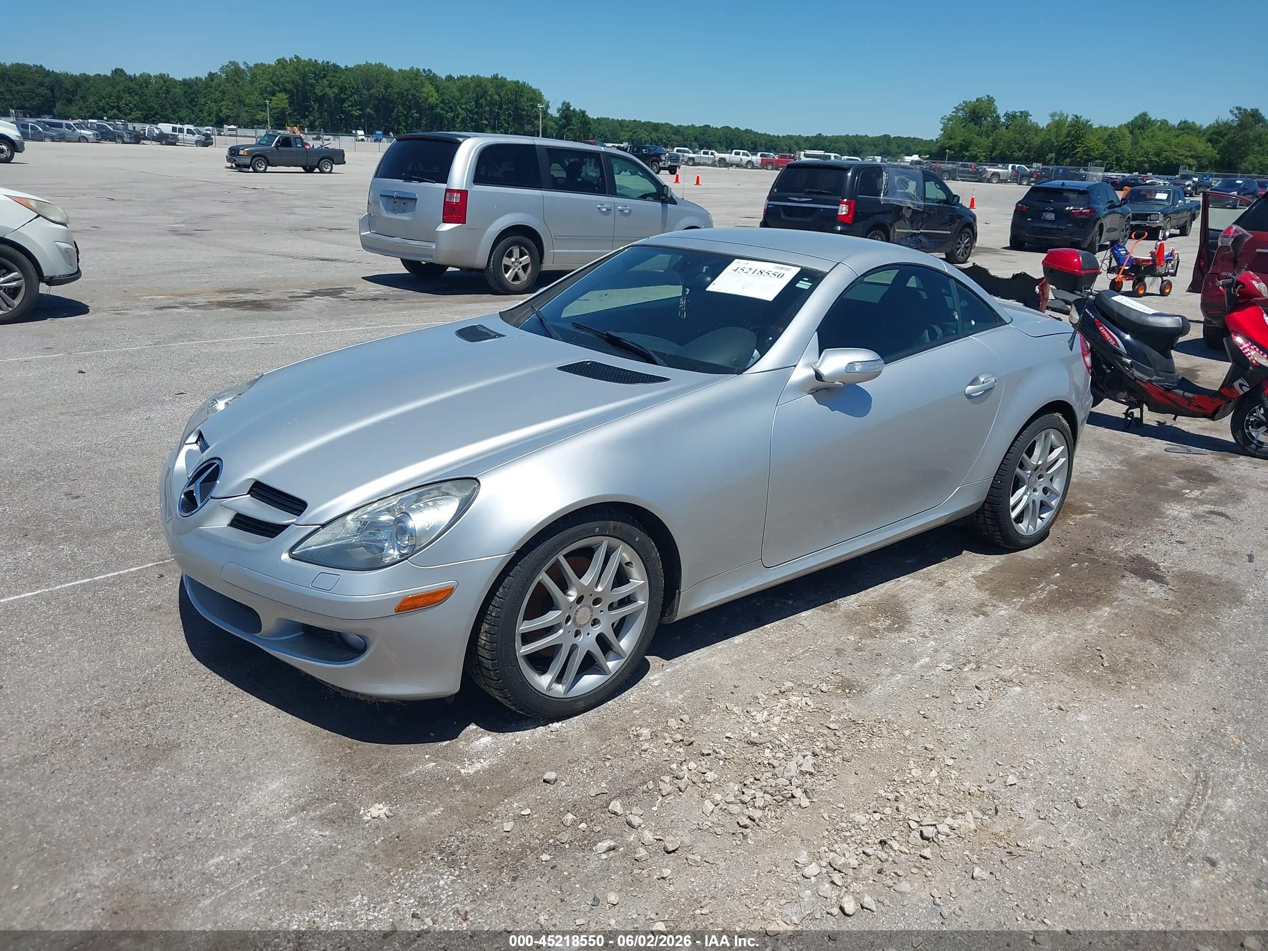 2007 Mercedes-benz Slk 280   Silver vin: WDBWK54F07F150258
