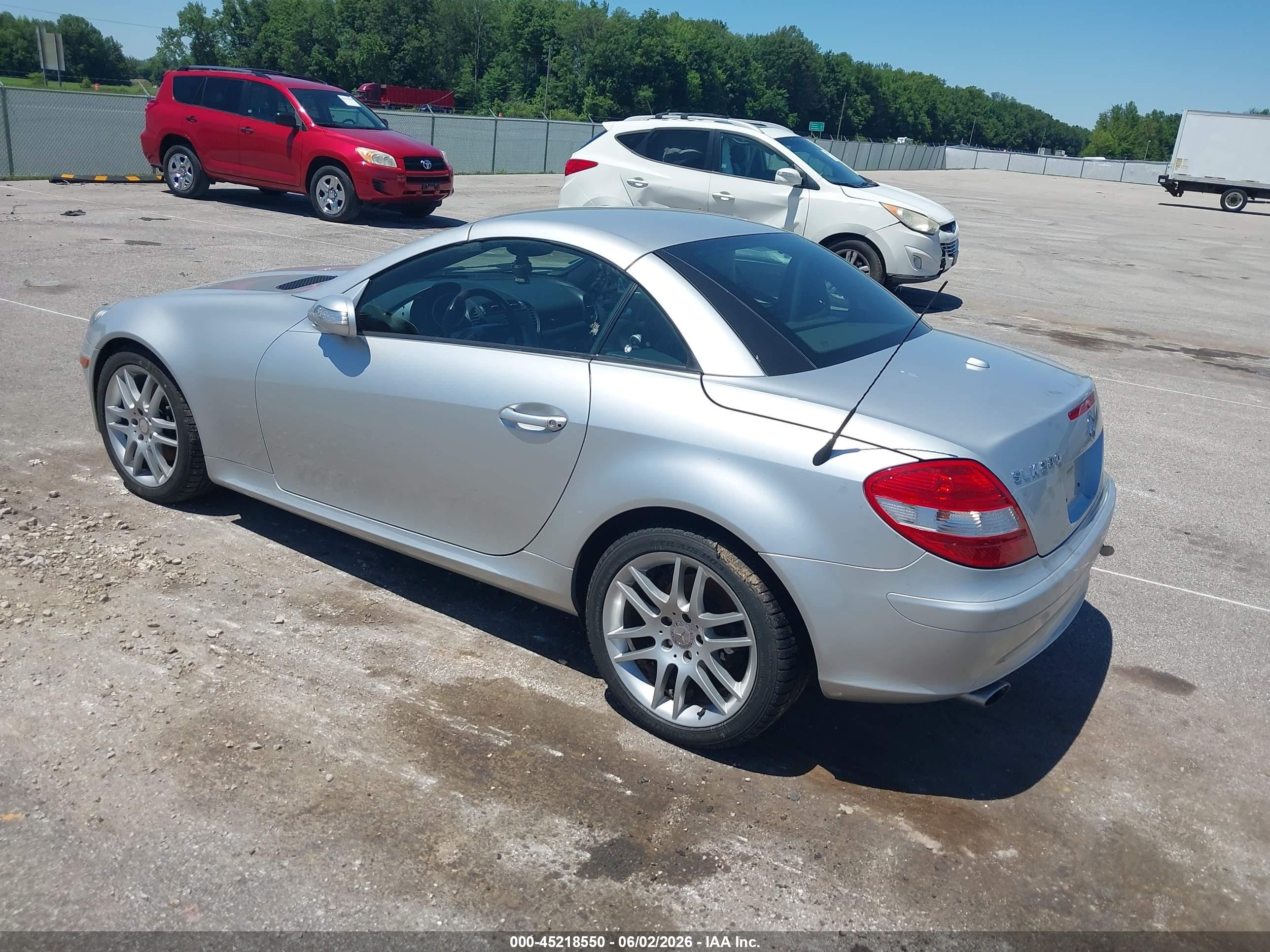 2007 Mercedes-benz Slk 280   Silver vin: WDBWK54F07F150258
