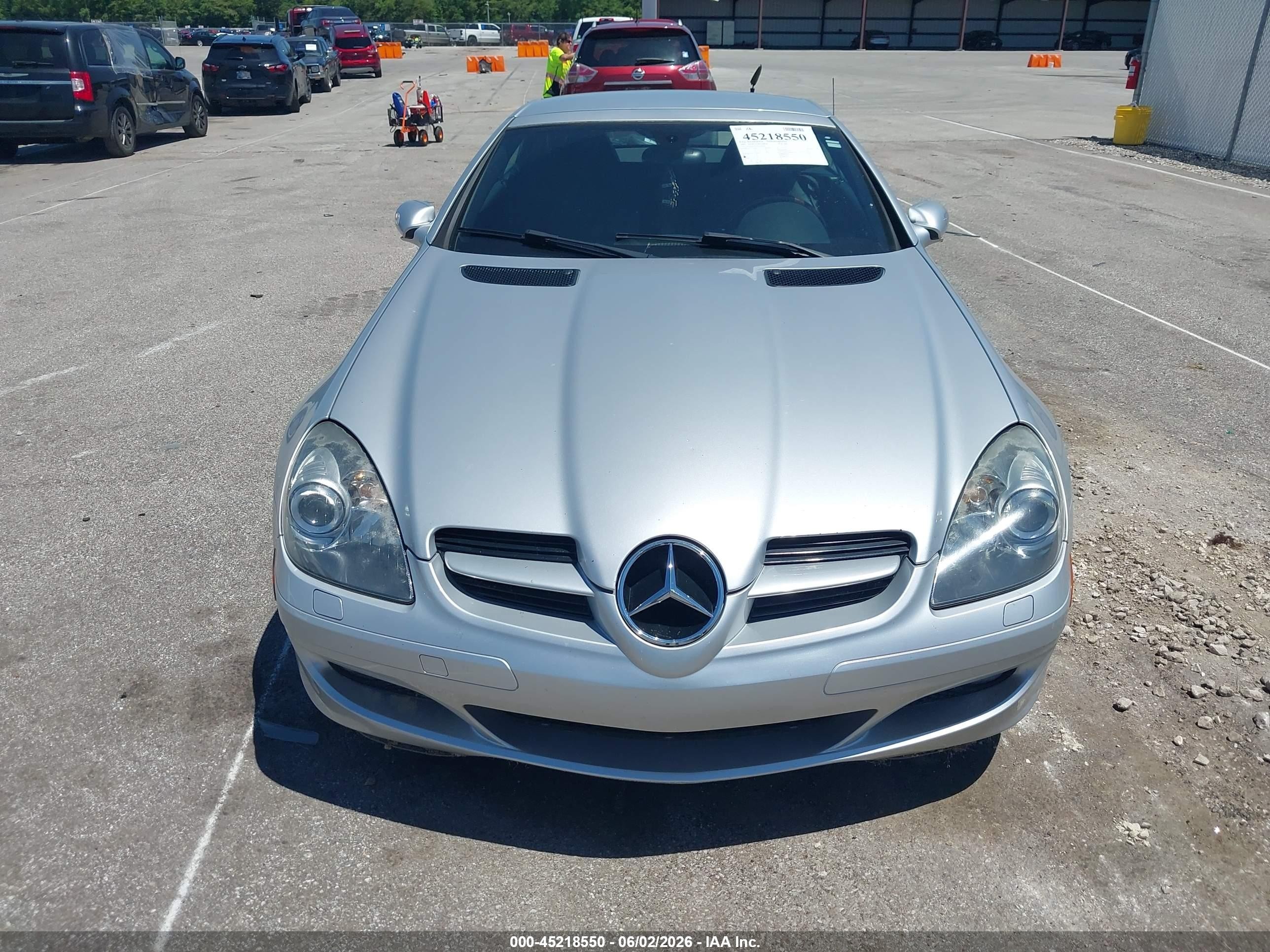 2007 Mercedes-benz Slk 280   Silver vin: WDBWK54F07F150258