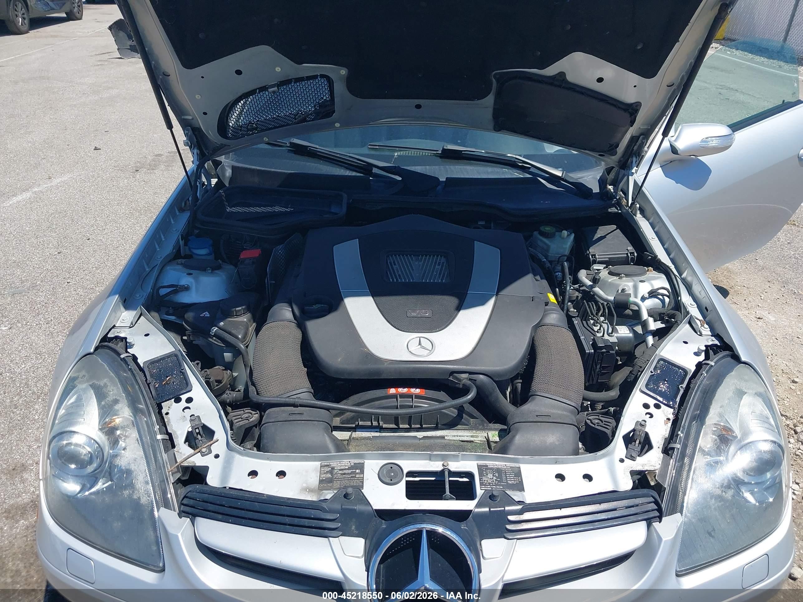 2007 Mercedes-benz Slk 280   Silver vin: WDBWK54F07F150258