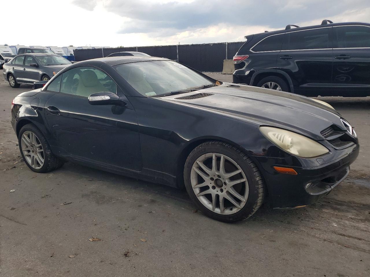 2007 Mercedes-benz Slk 280 Black vin: WDBWK54F07F152950