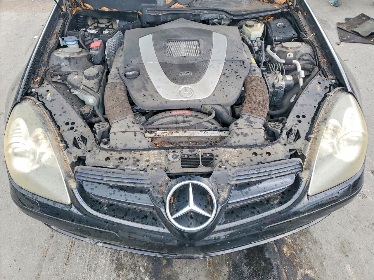 2007 Mercedes-benz Slk 280 Black vin: WDBWK54F07F152950