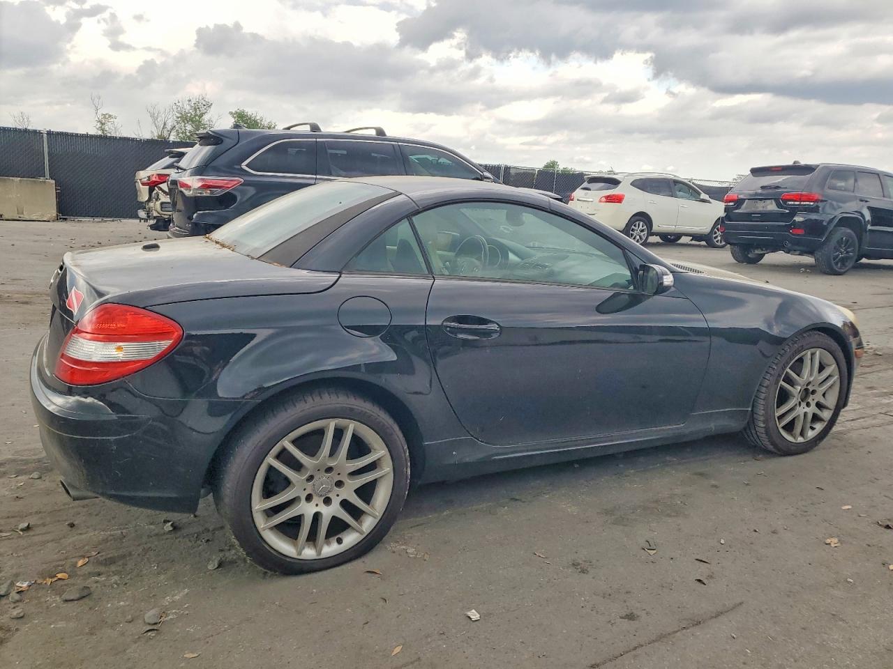 2007 Mercedes-benz Slk 280 Black vin: WDBWK54F07F152950