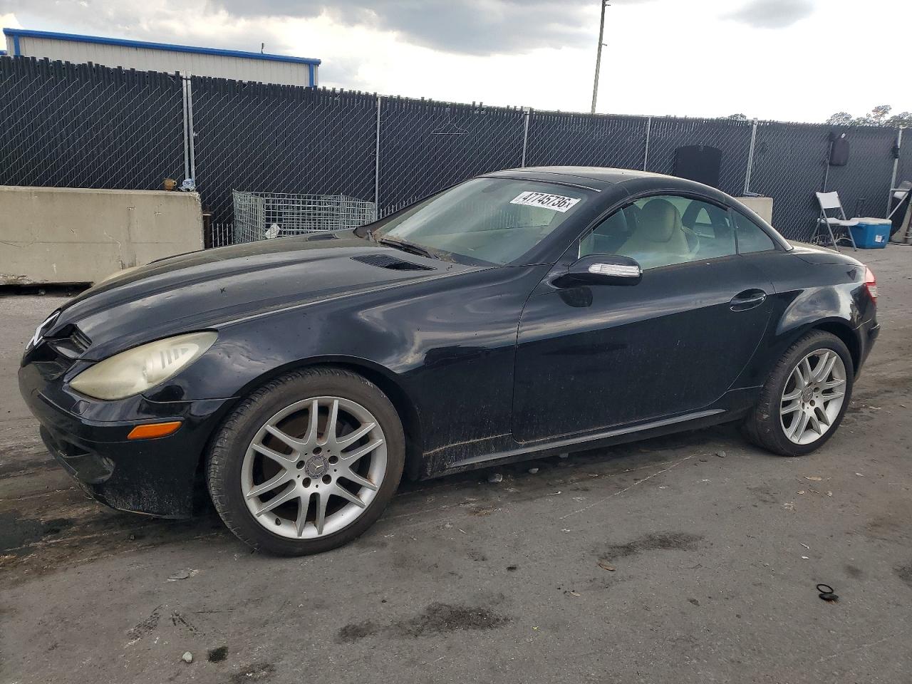 2007 Mercedes-benz Slk 280 Black vin: WDBWK54F07F152950