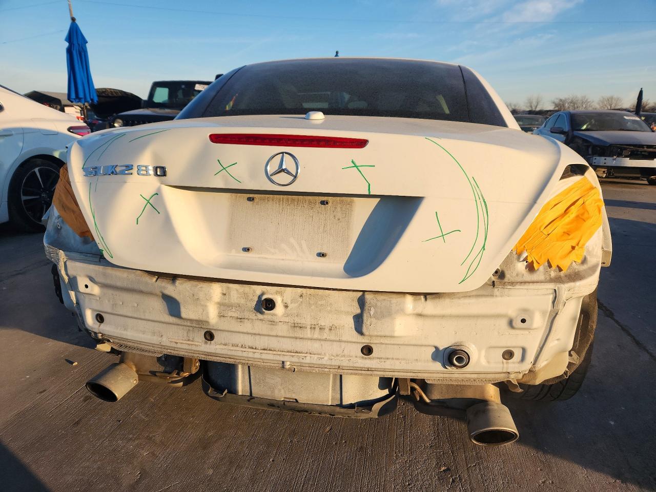 2007 Mercedes-benz Slk 280 White vin: WDBWK54F07F153371