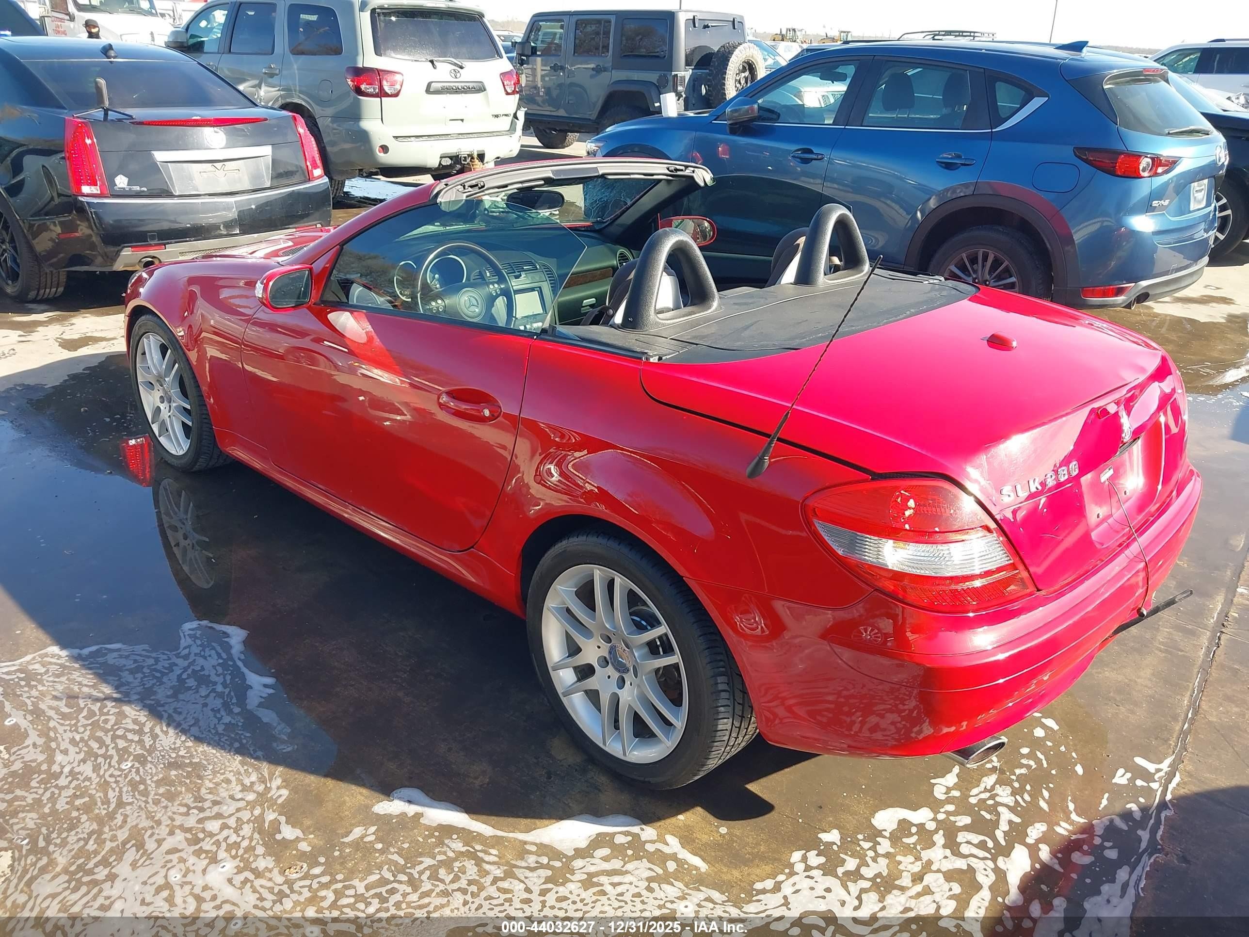 2007 Mercedes-benz Slk 280   Red vin: WDBWK54F07F157940