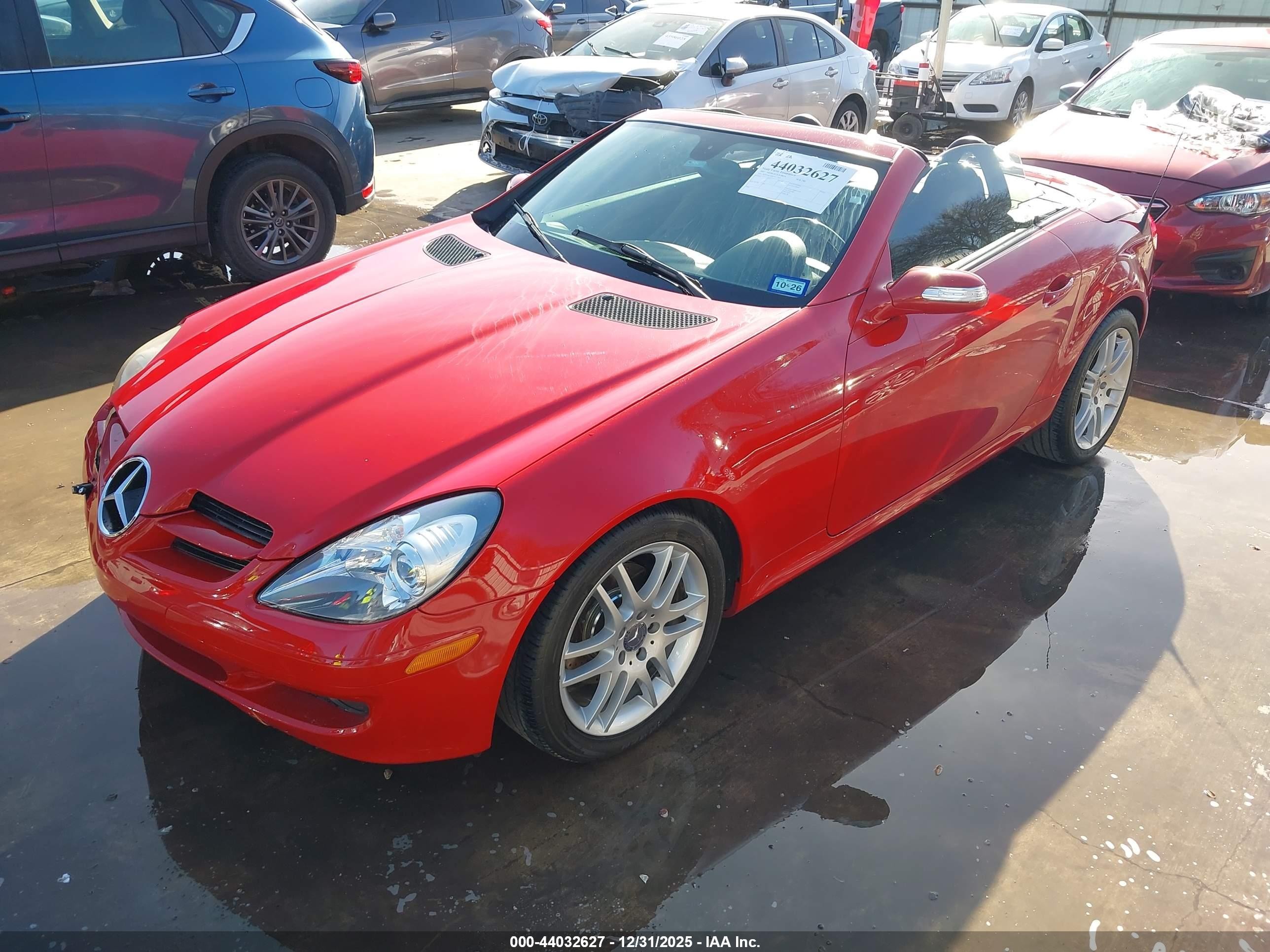 2007 Mercedes-benz Slk 280   Red vin: WDBWK54F07F157940