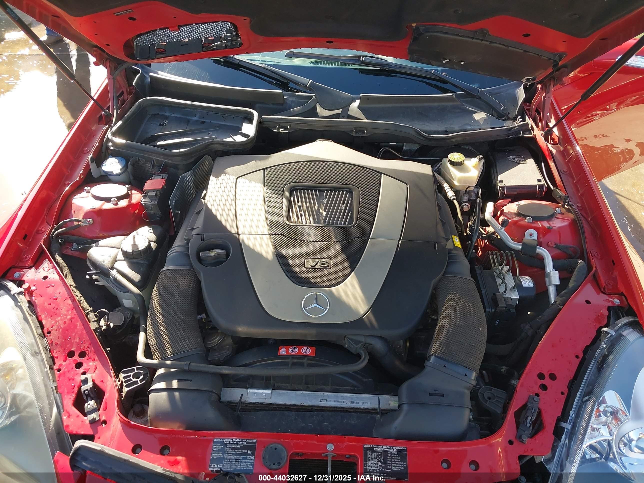 2007 Mercedes-benz Slk 280   Red vin: WDBWK54F07F157940