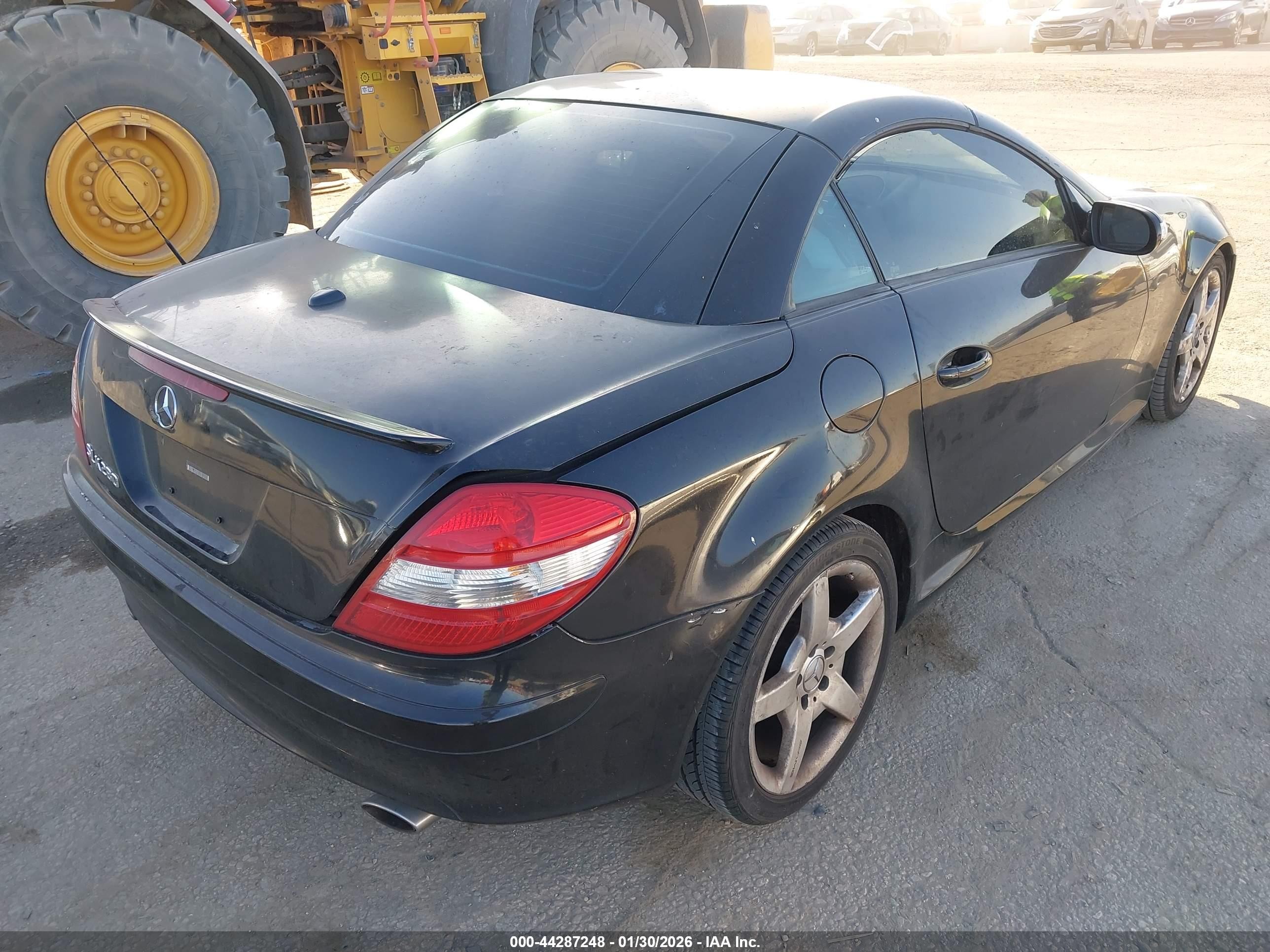 2008 Mercedes-benz Slk 280   Black vin: WDBWK54F08F173556