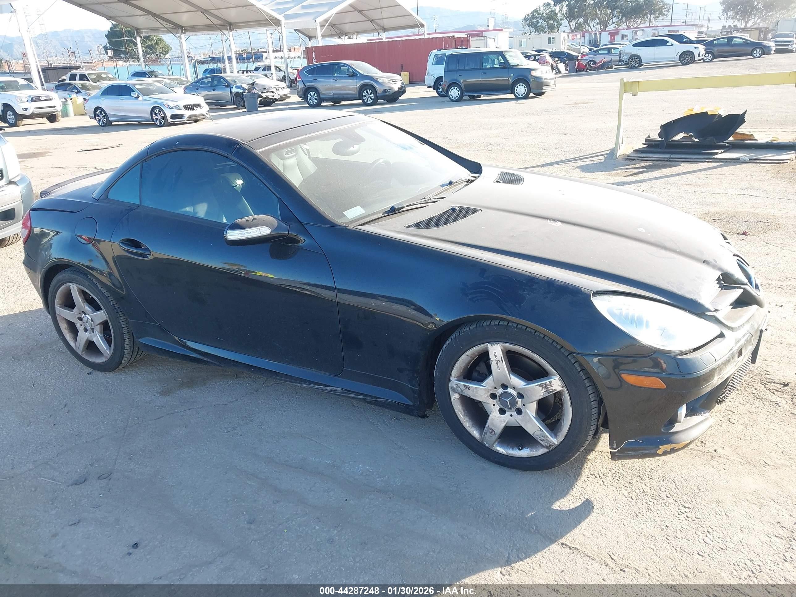 2008 Mercedes-benz Slk 280   Black vin: WDBWK54F08F173556