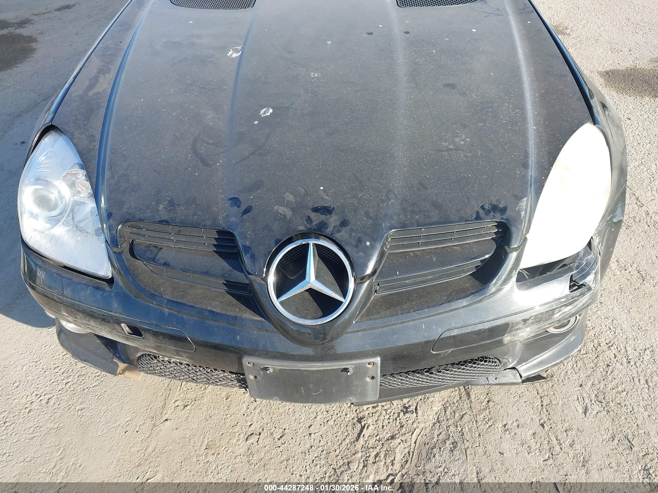2008 Mercedes-benz Slk 280   Black vin: WDBWK54F08F173556