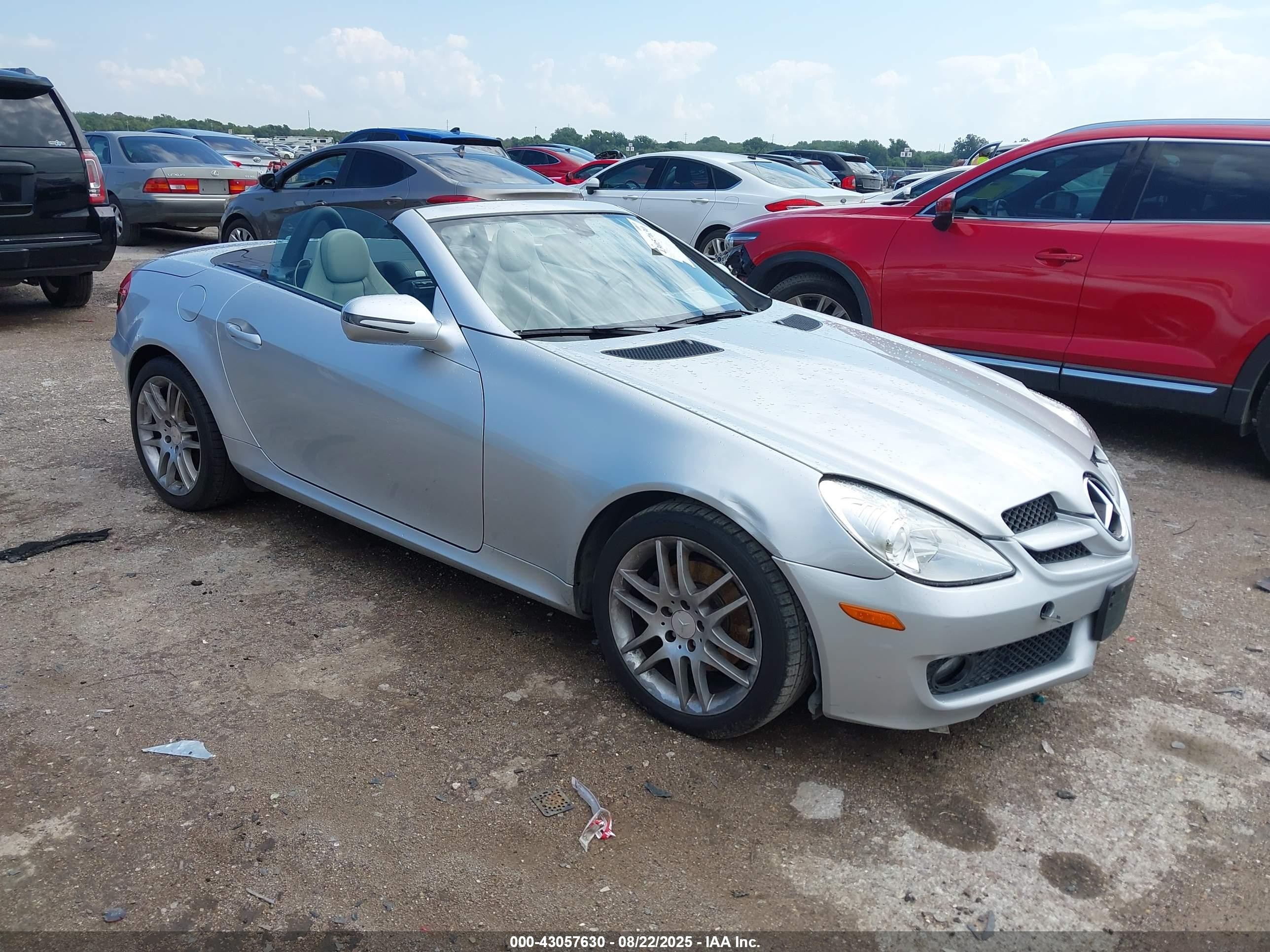 2009 Mercedes-benz Slk 300   Silver vin: WDBWK54F09F191895