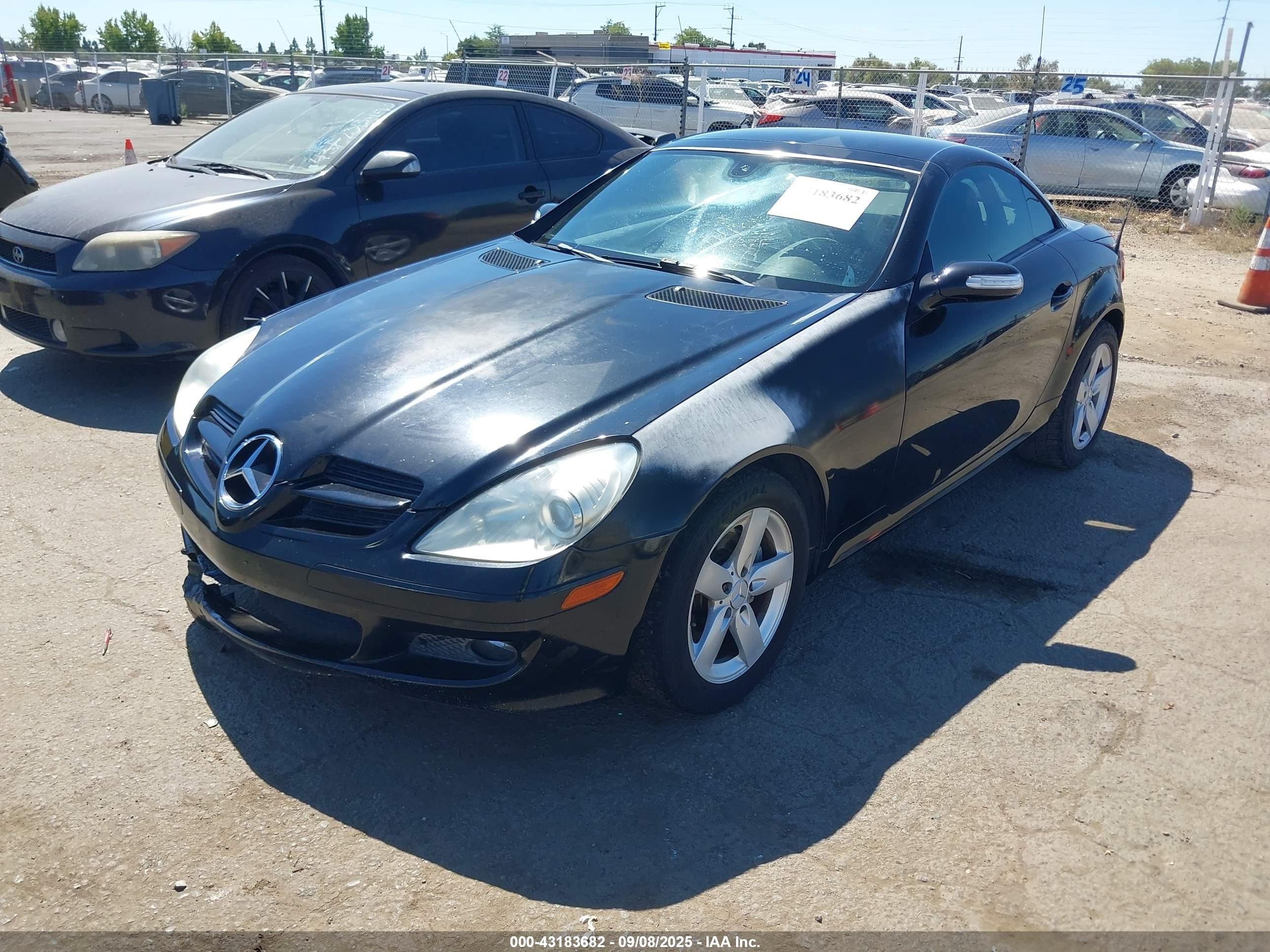 2007 Mercedes-benz Slk 280   Black vin: WDBWK54F17F135509