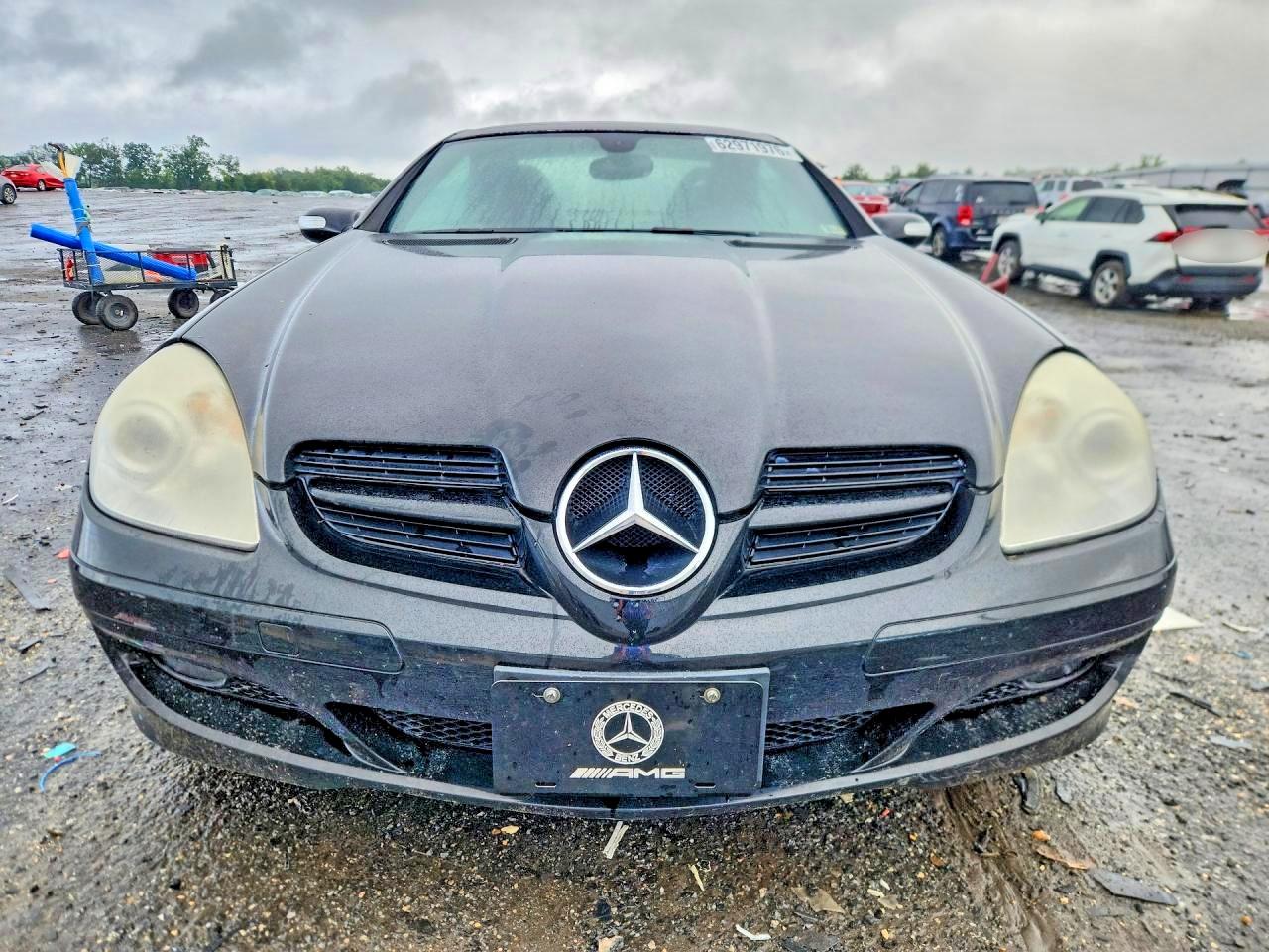 2007 Mercedes-benz Slk 280 Black vin: WDBWK54F17F139155