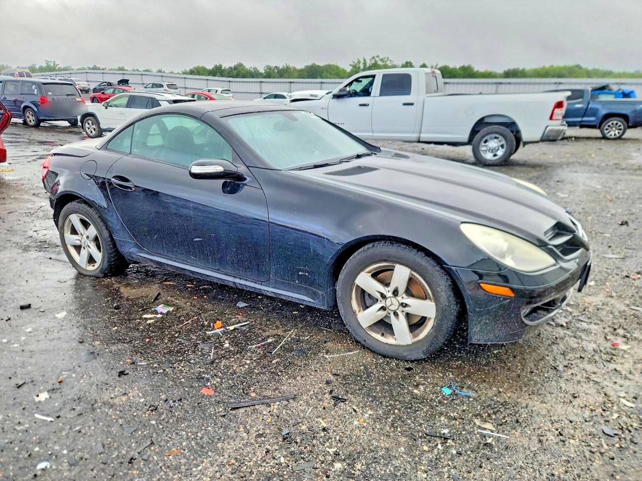 2007 Mercedes-benz Slk 280 Black vin: WDBWK54F17F139155