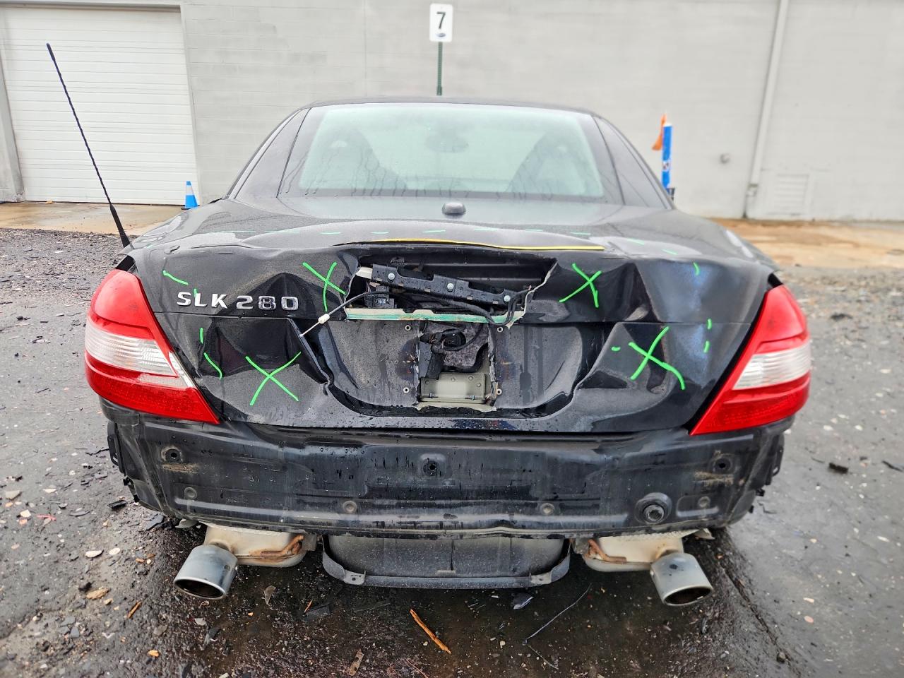 2007 Mercedes-benz Slk 280 Black vin: WDBWK54F17F139155