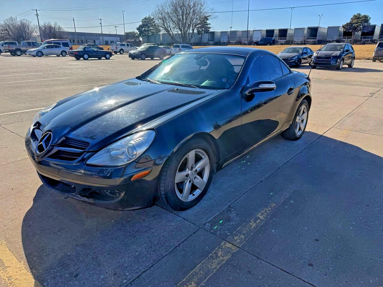 2007 Mercedes-benz Slk 280 Black vin: WDBWK54F17F144078