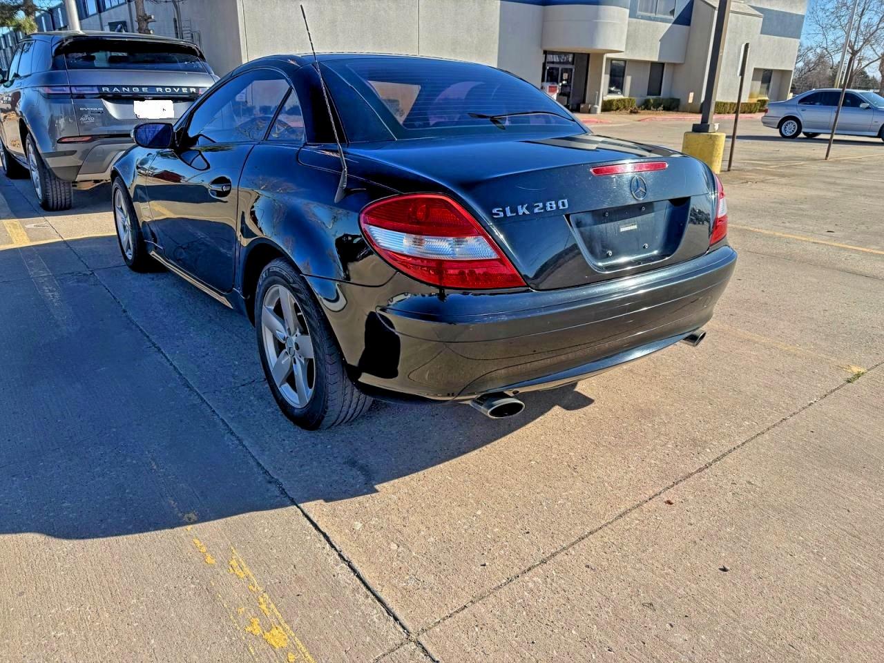 2007 Mercedes-benz Slk 280 Black vin: WDBWK54F17F144078