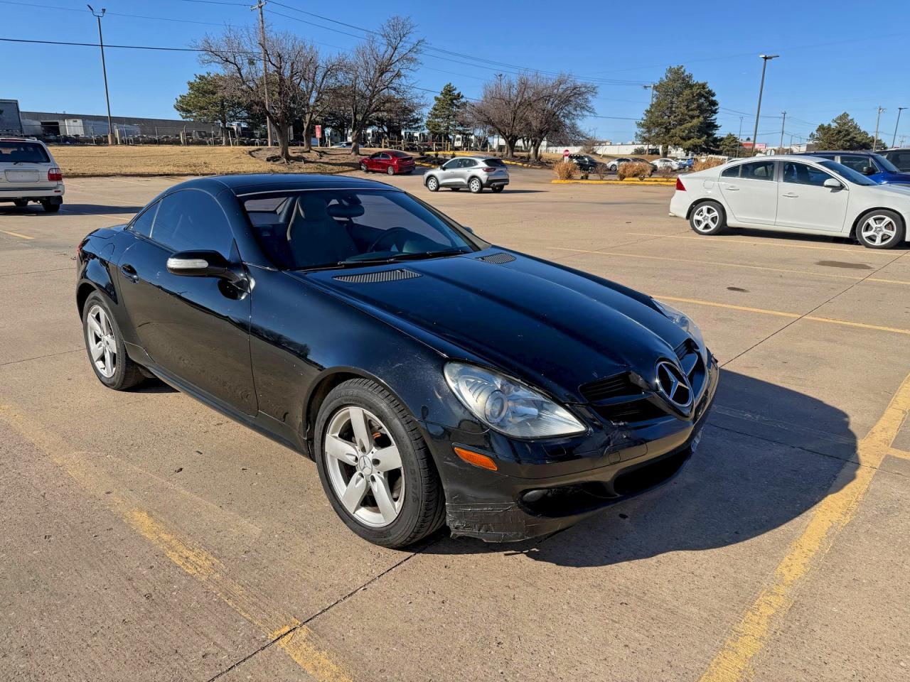 2007 Mercedes-benz Slk 280 Black vin: WDBWK54F17F144078