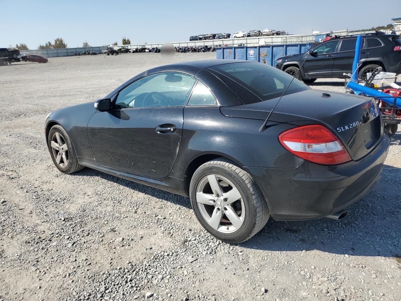 2007 Mercedes-benz Slk 280 Black vin: WDBWK54F17F156196