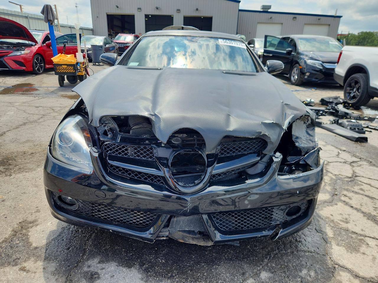 2009 Mercedes-benz Slk 300 Black vin: WDBWK54F19F192490