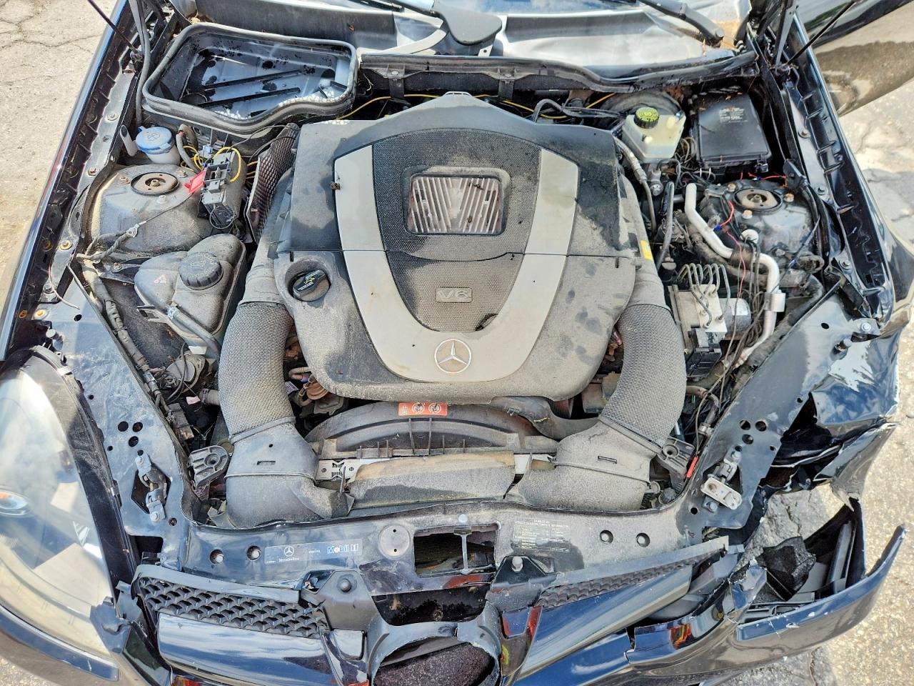 2009 Mercedes-benz Slk 300 Black vin: WDBWK54F19F192490