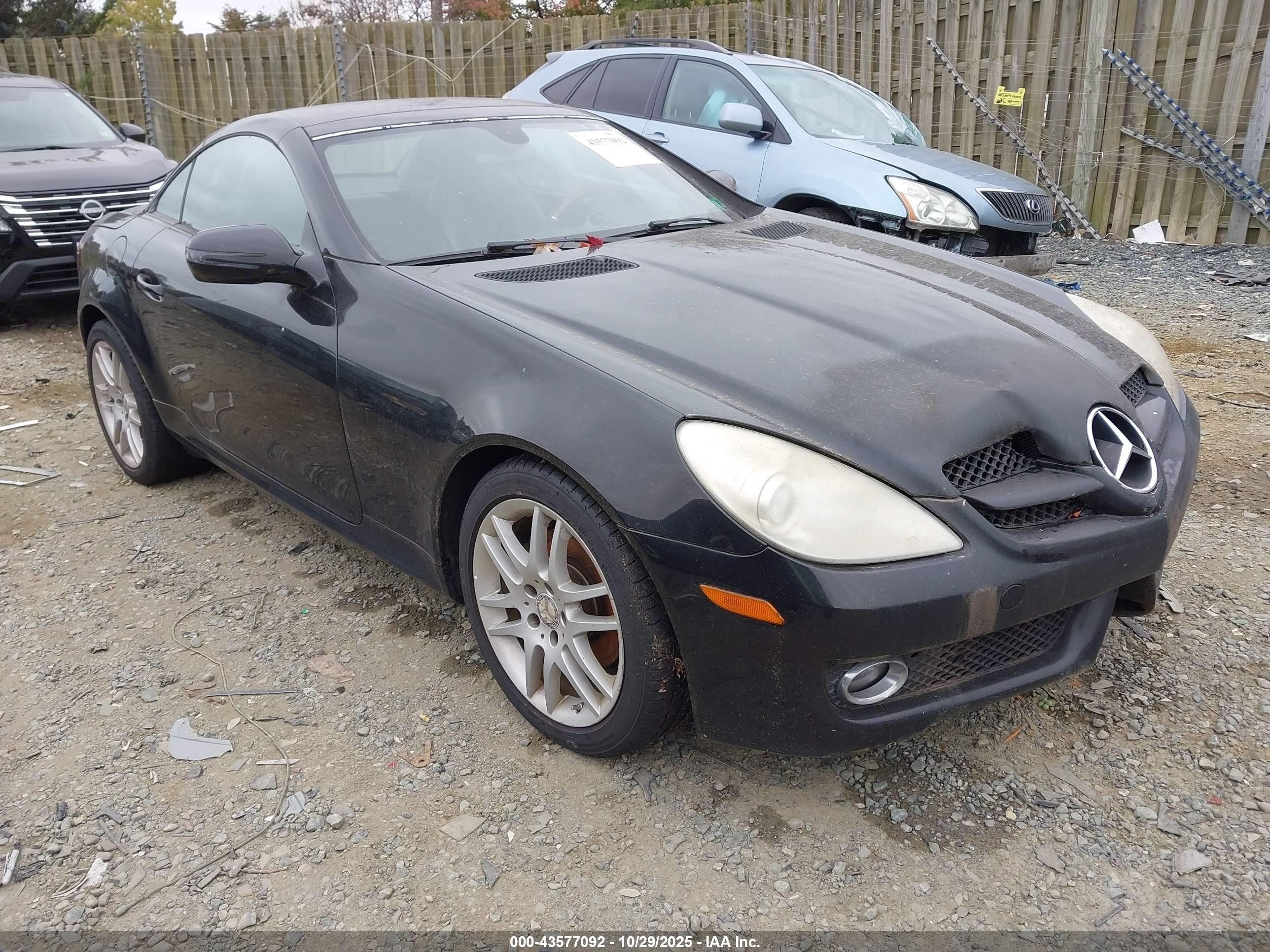 2009 Mercedes-benz Slk 300   Черный vin: WDBWK54F19F201740