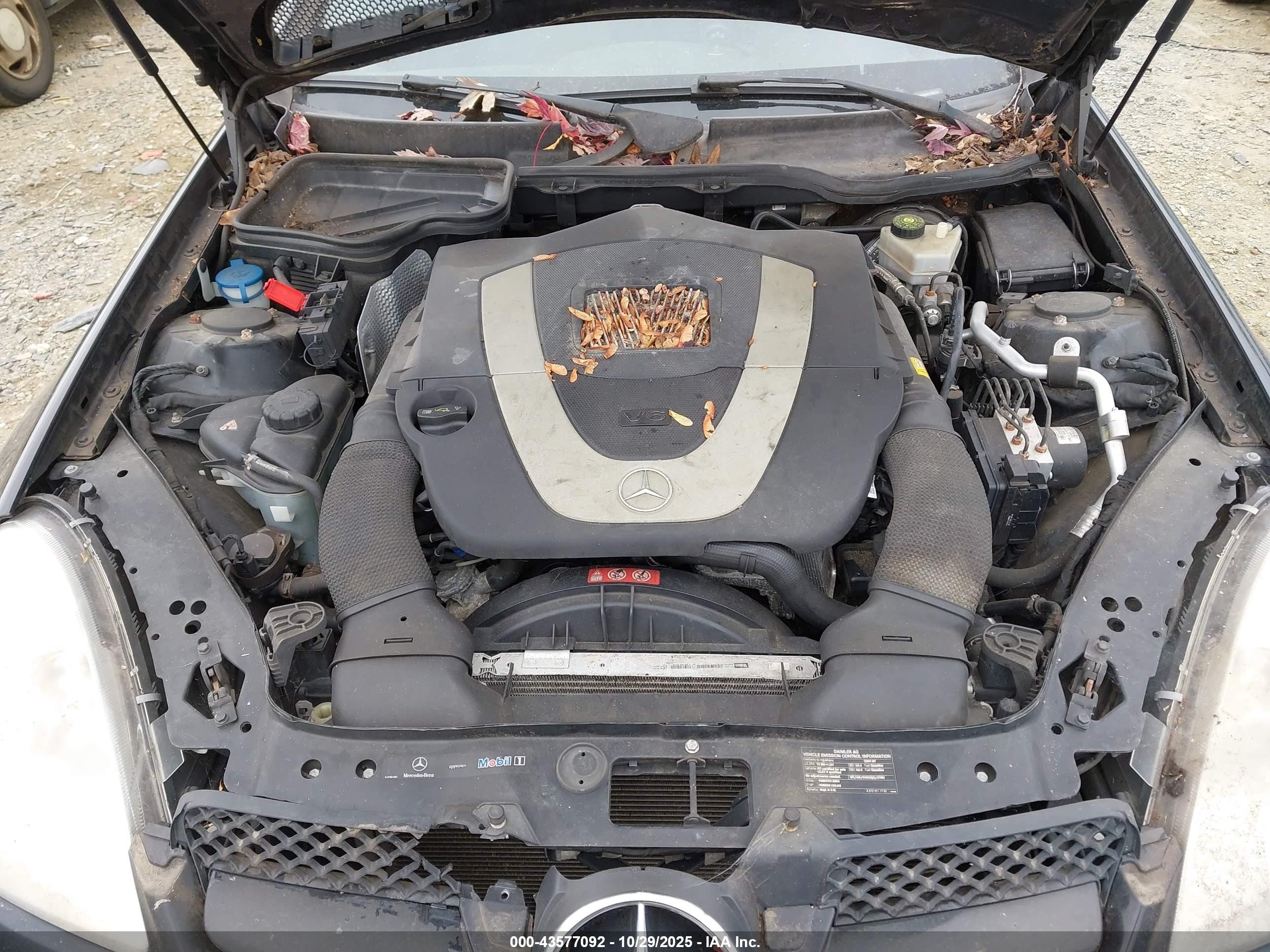 2009 Mercedes-benz Slk 300   Black vin: WDBWK54F19F201740