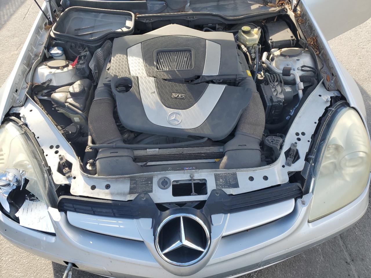2007 Mercedes-benz Slk 280 Silver vin: WDBWK54F27F137642