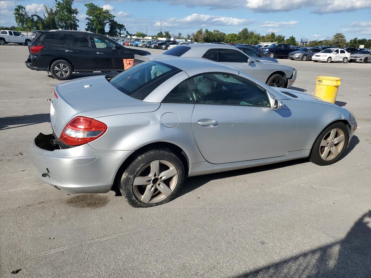 2007 Mercedes-benz Slk 280 Silver vin: WDBWK54F27F137642