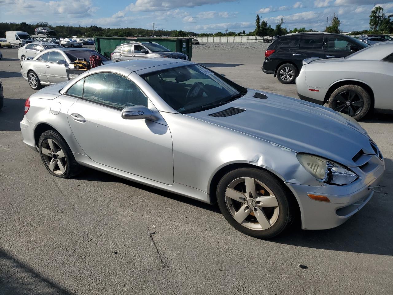 2007 Mercedes-benz Slk 280 Silver vin: WDBWK54F27F137642