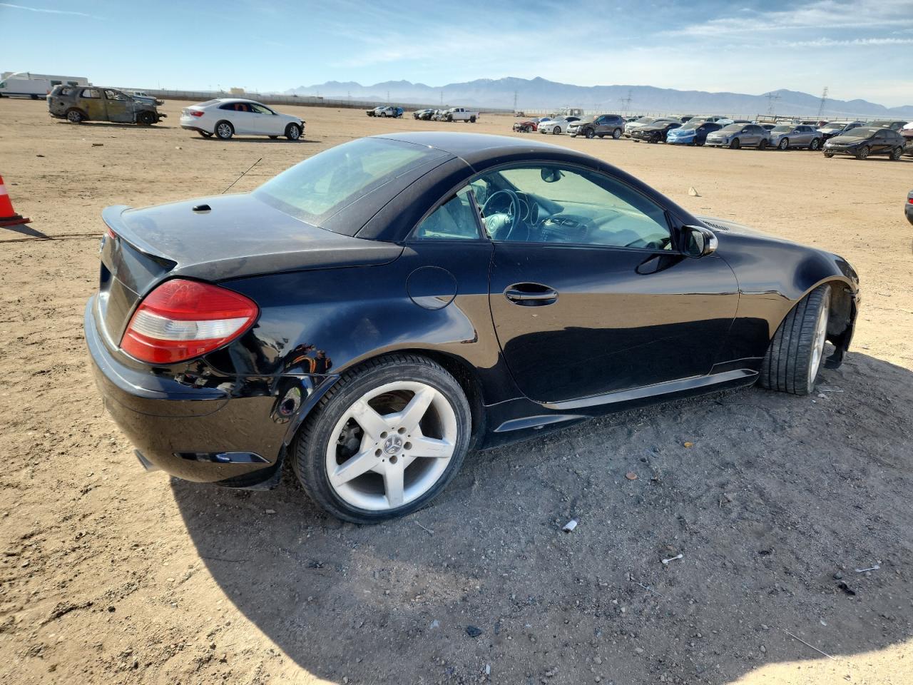 2007 Mercedes-benz Slk 280 Black vin: WDBWK54F27F139827