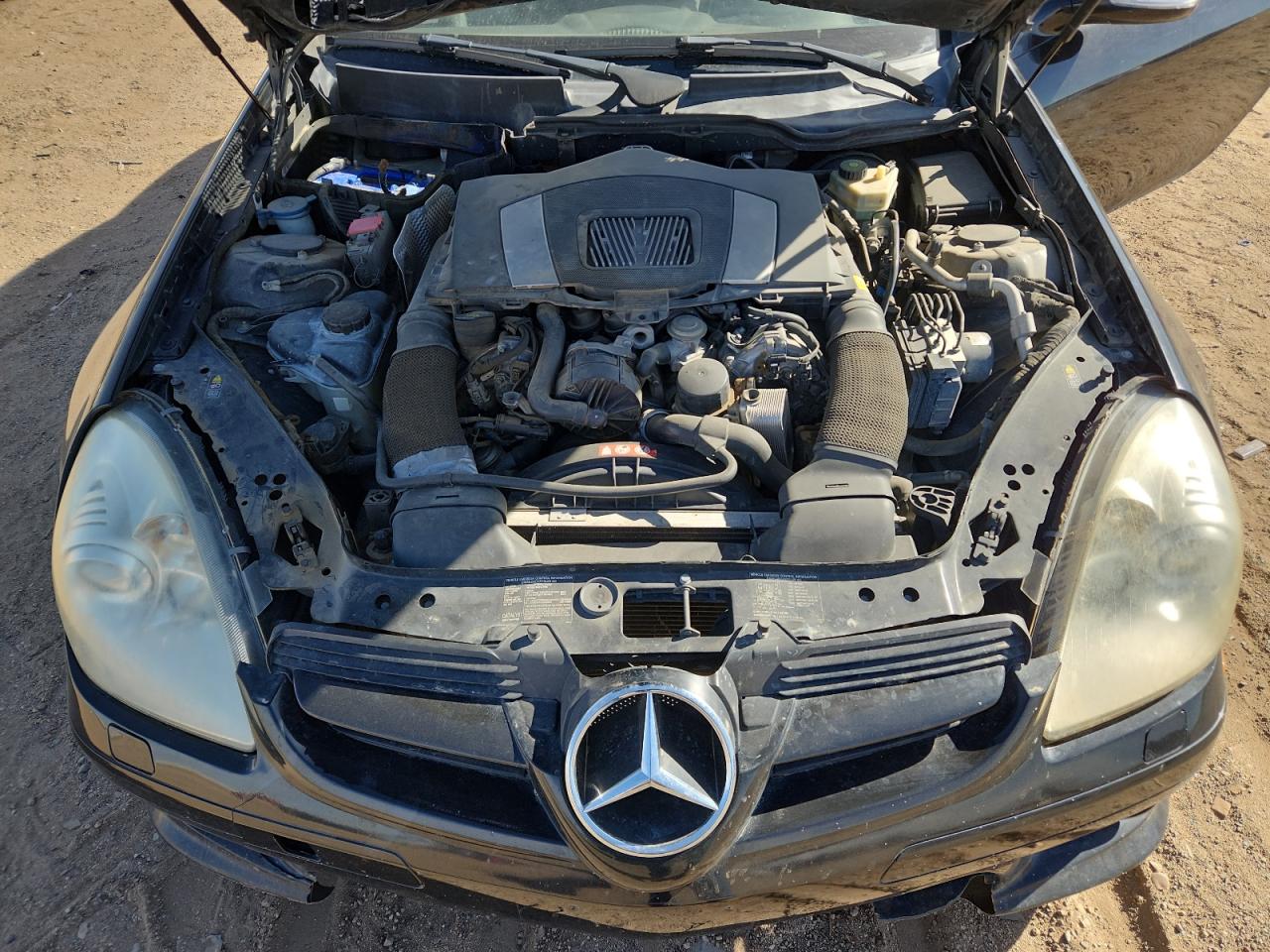 2007 Mercedes-benz Slk 280 Black vin: WDBWK54F27F139827
