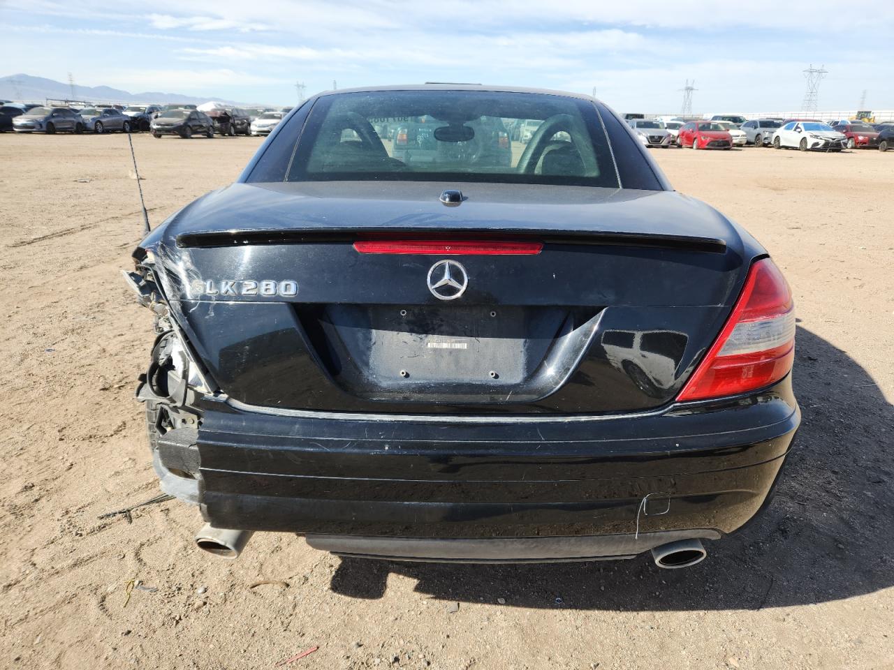 2007 Mercedes-benz Slk 280 Black vin: WDBWK54F27F139827