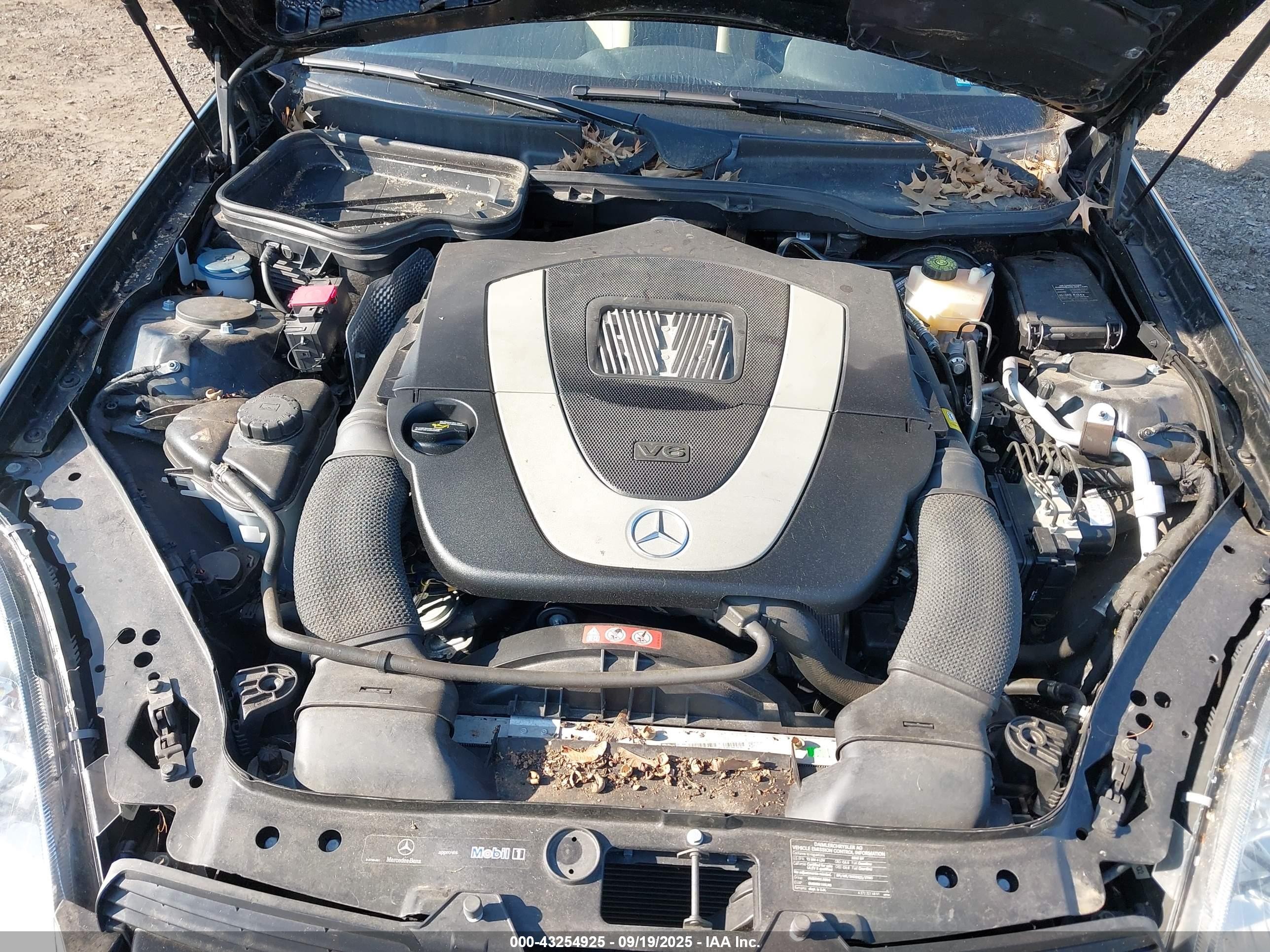 2008 Mercedes-benz Slk 280   Black vin: WDBWK54F28F177656