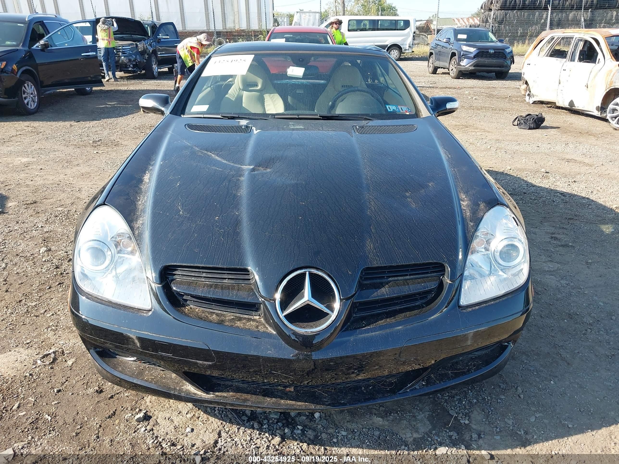 2008 Mercedes-benz Slk 280   Black vin: WDBWK54F28F177656