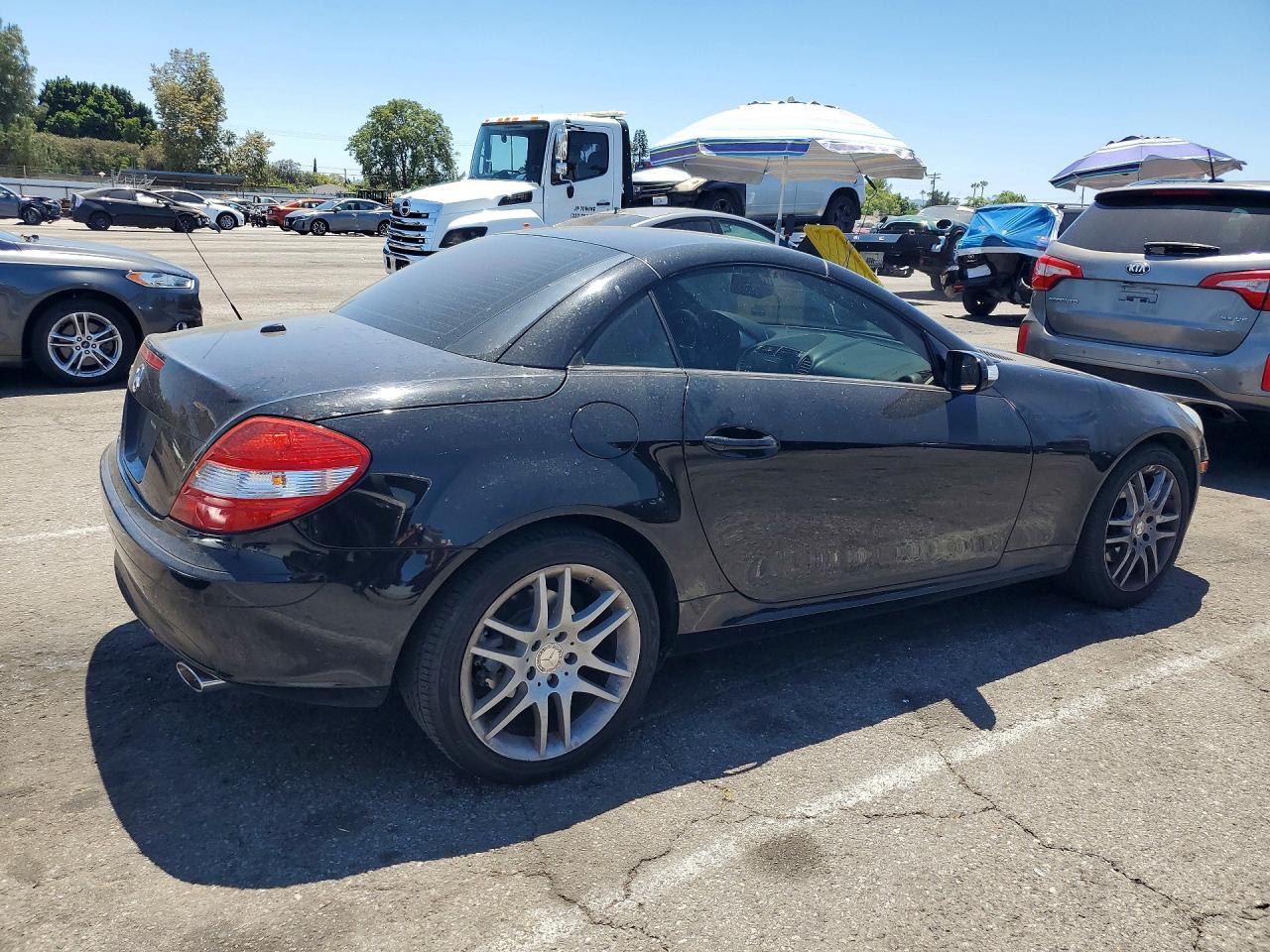 2008 Mercedes-benz Slk 280 Black vin: WDBWK54F28F179651