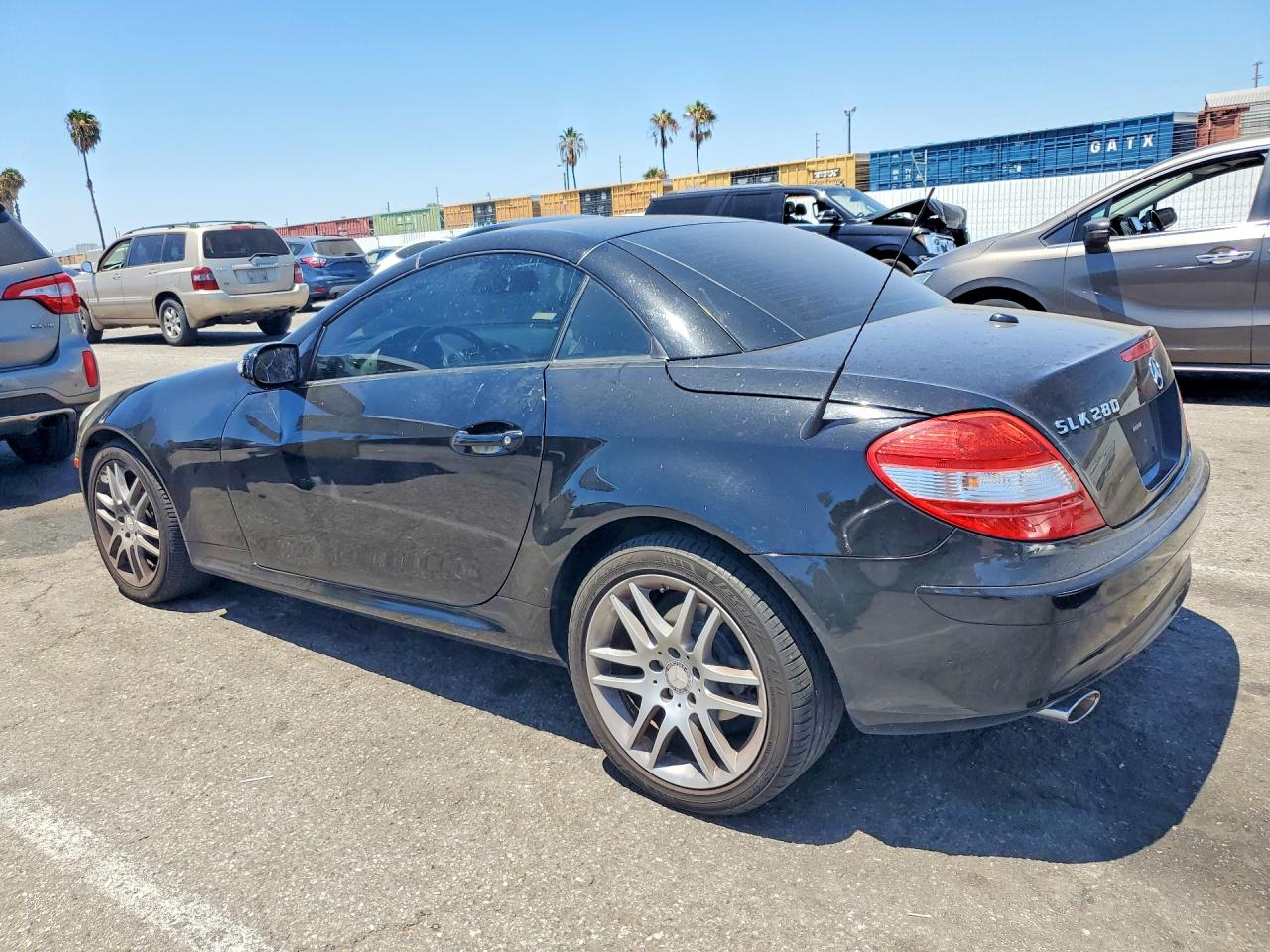 2008 Mercedes-benz Slk 280 Black vin: WDBWK54F28F179651