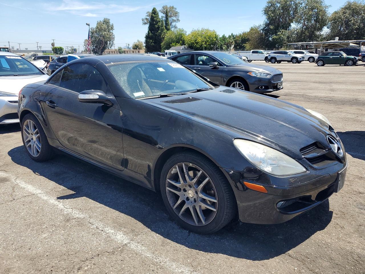 2008 Mercedes-benz Slk 280 Black vin: WDBWK54F28F179651