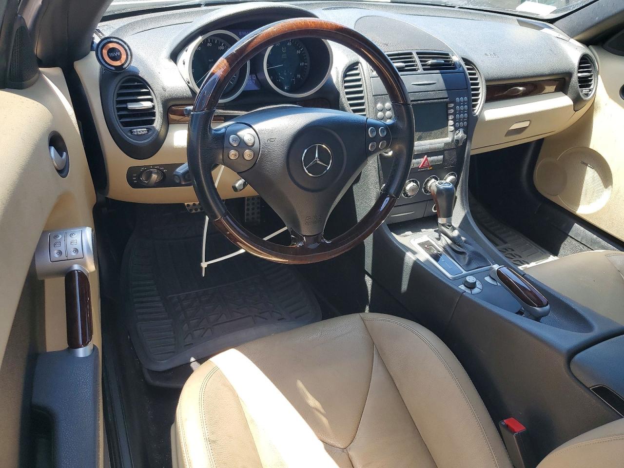 2008 Mercedes-benz Slk 280 Black vin: WDBWK54F28F179651