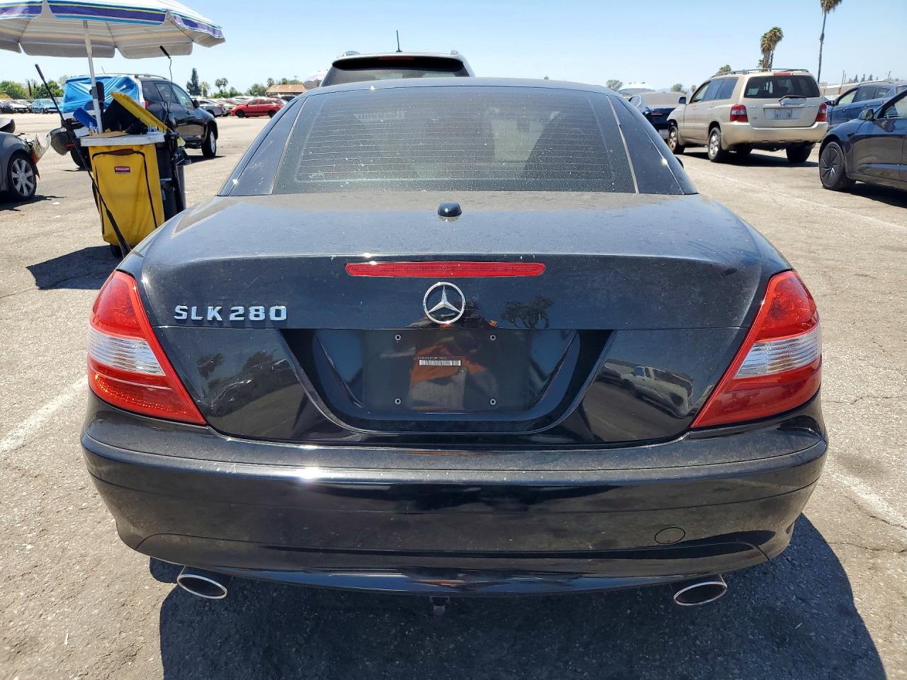 2008 Mercedes-benz Slk 280 Black vin: WDBWK54F28F179651