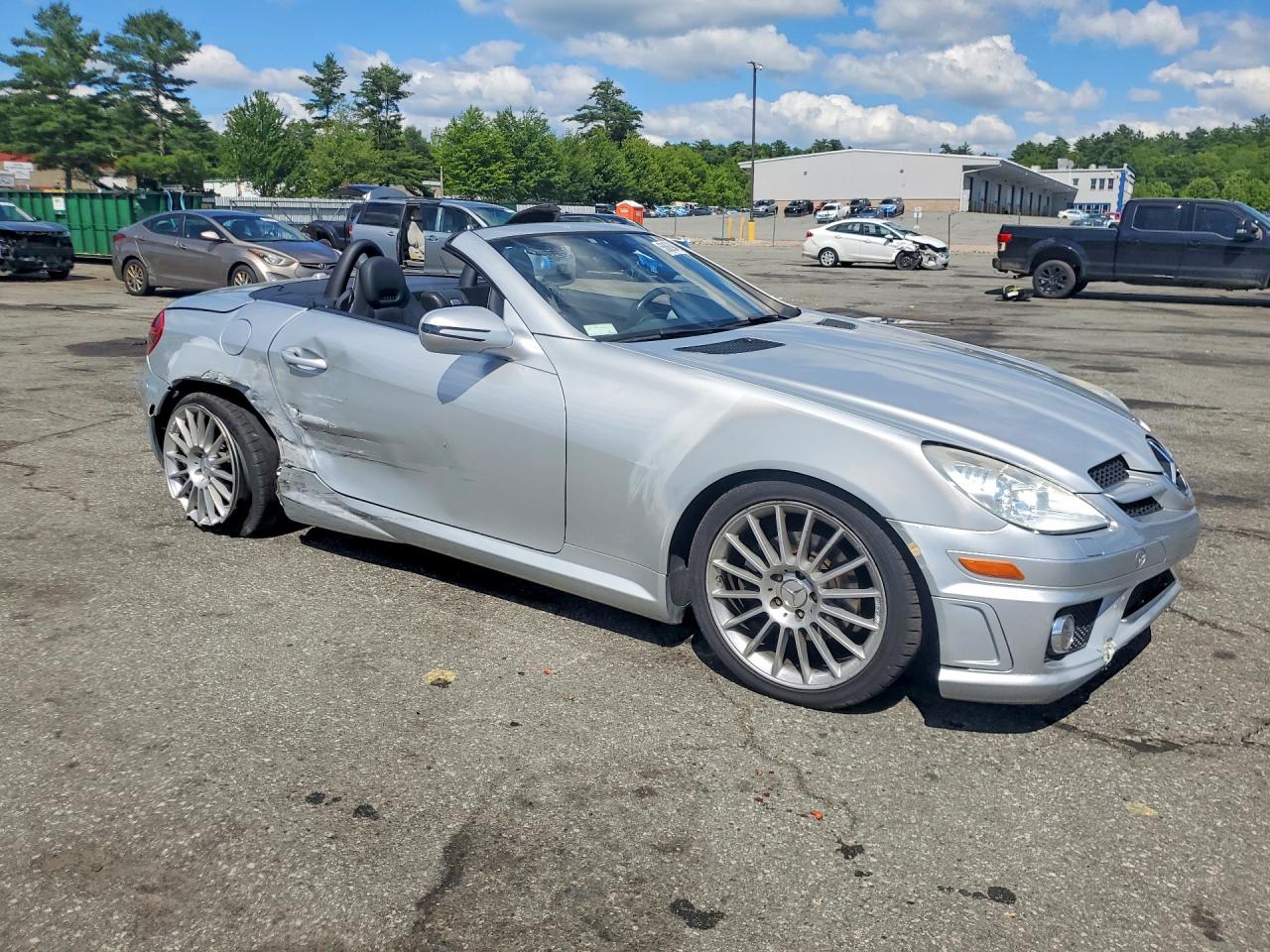 2009 Mercedes-benz Slk 300 Silver vin: WDBWK54F29F194278