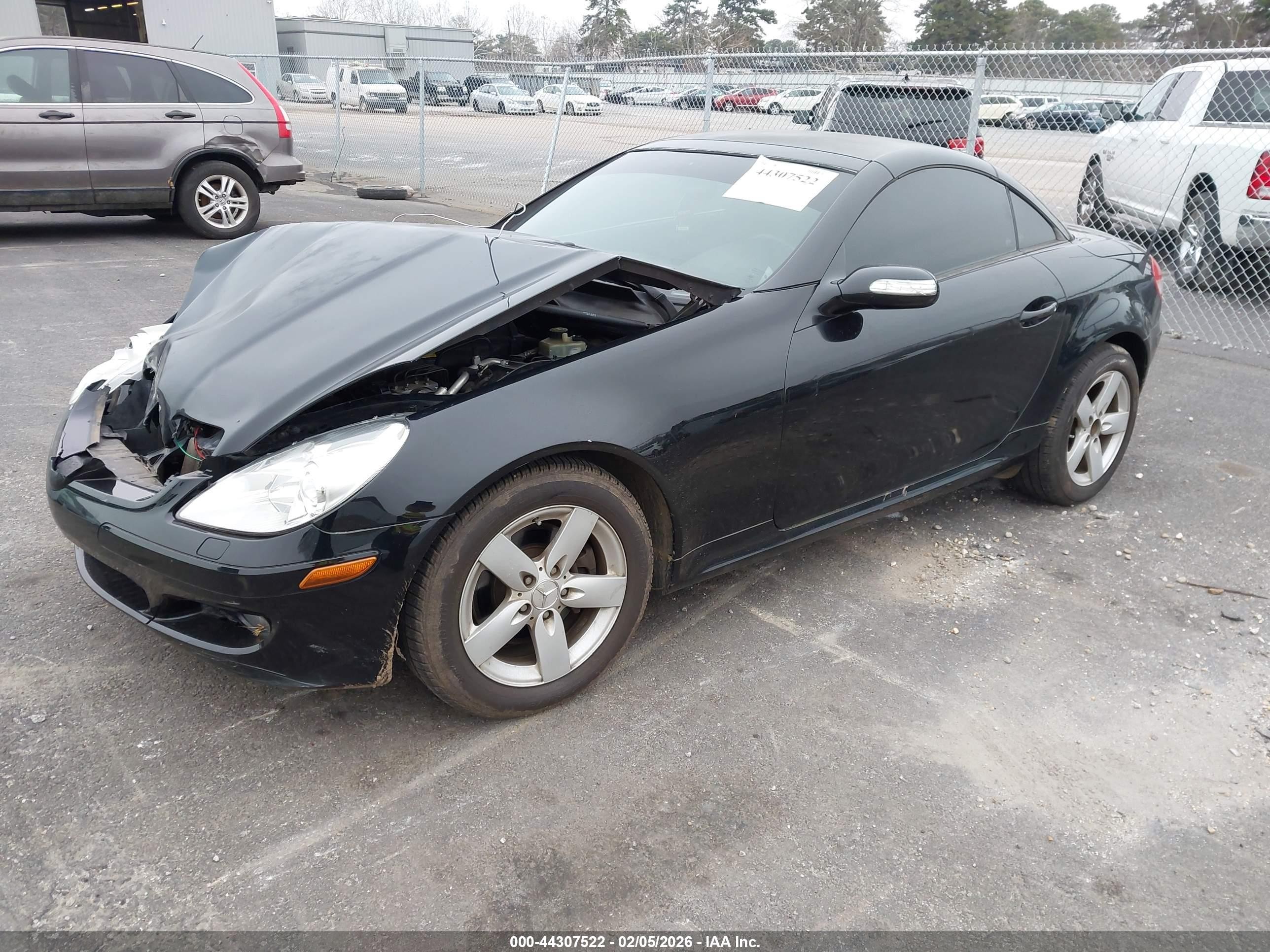 2007 Mercedes-benz Slk 280   Black vin: WDBWK54F37F134362