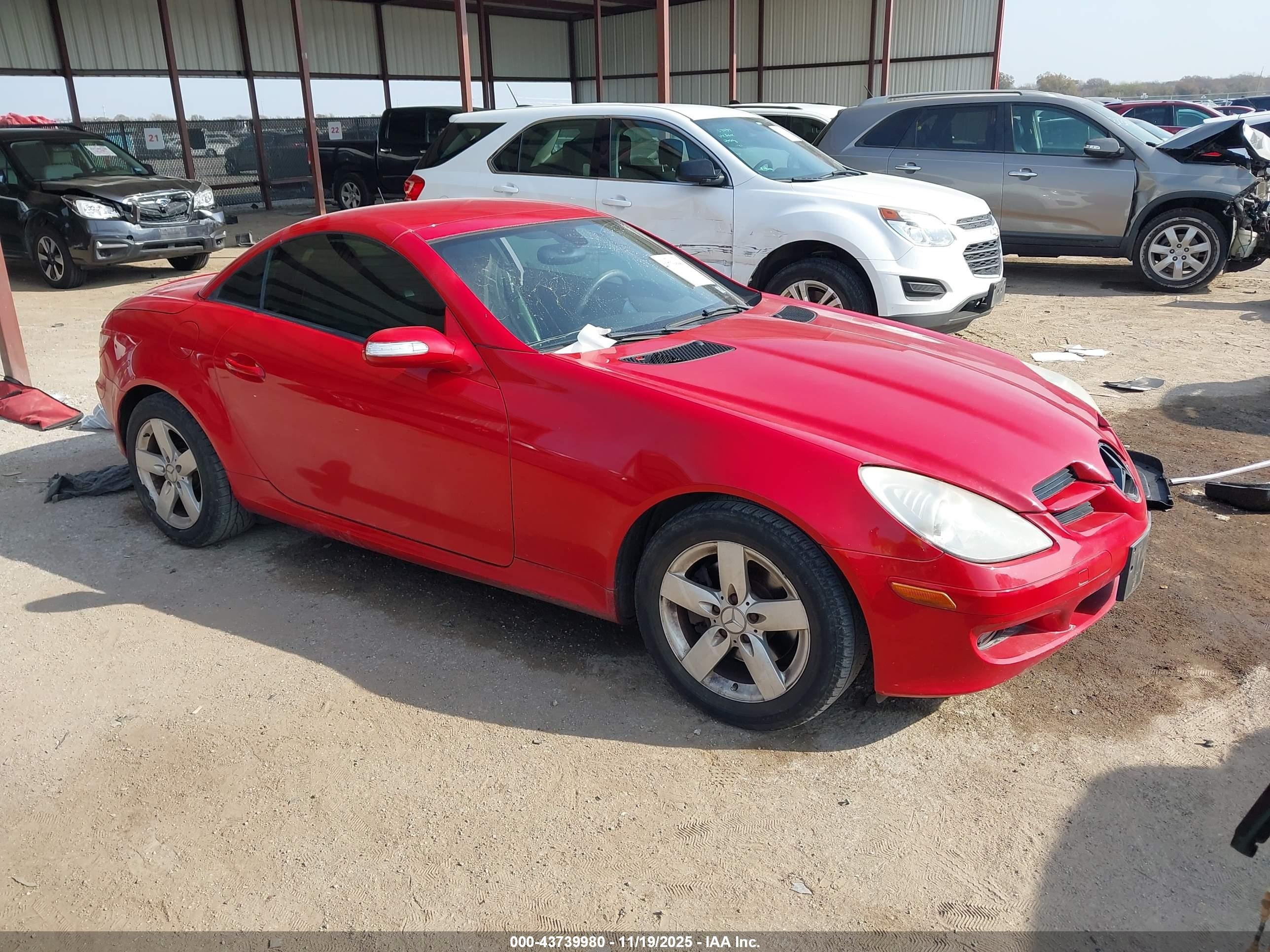 2007 Mercedes-benz Slk 280   Red vin: WDBWK54F37F138069