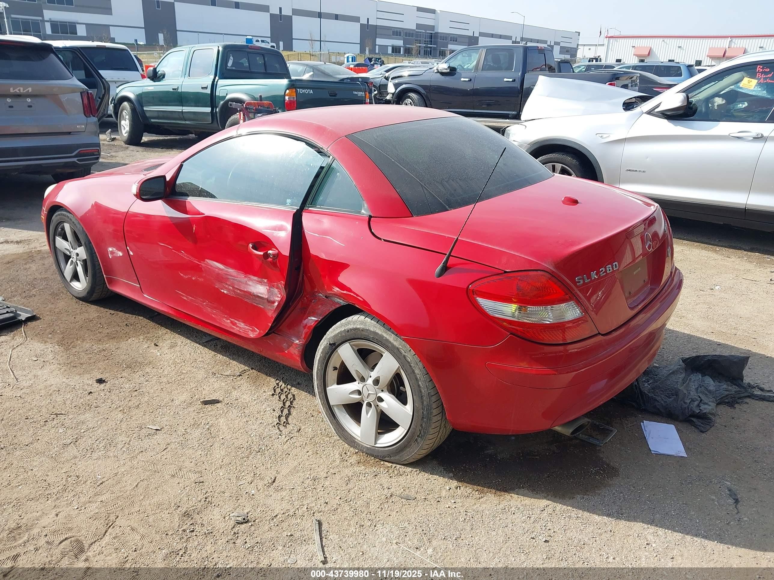 2007 Mercedes-benz Slk 280   Red vin: WDBWK54F37F138069