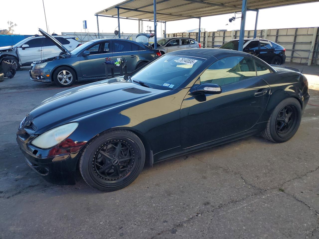2007 Mercedes-benz Slk 280 Black vin: WDBWK54F37F152568