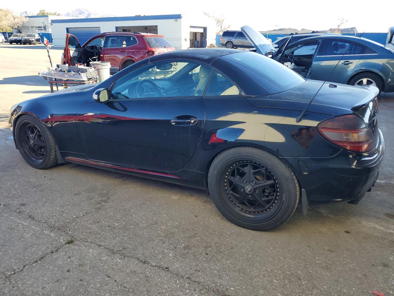 2007 Mercedes-benz Slk 280 Black vin: WDBWK54F37F152568