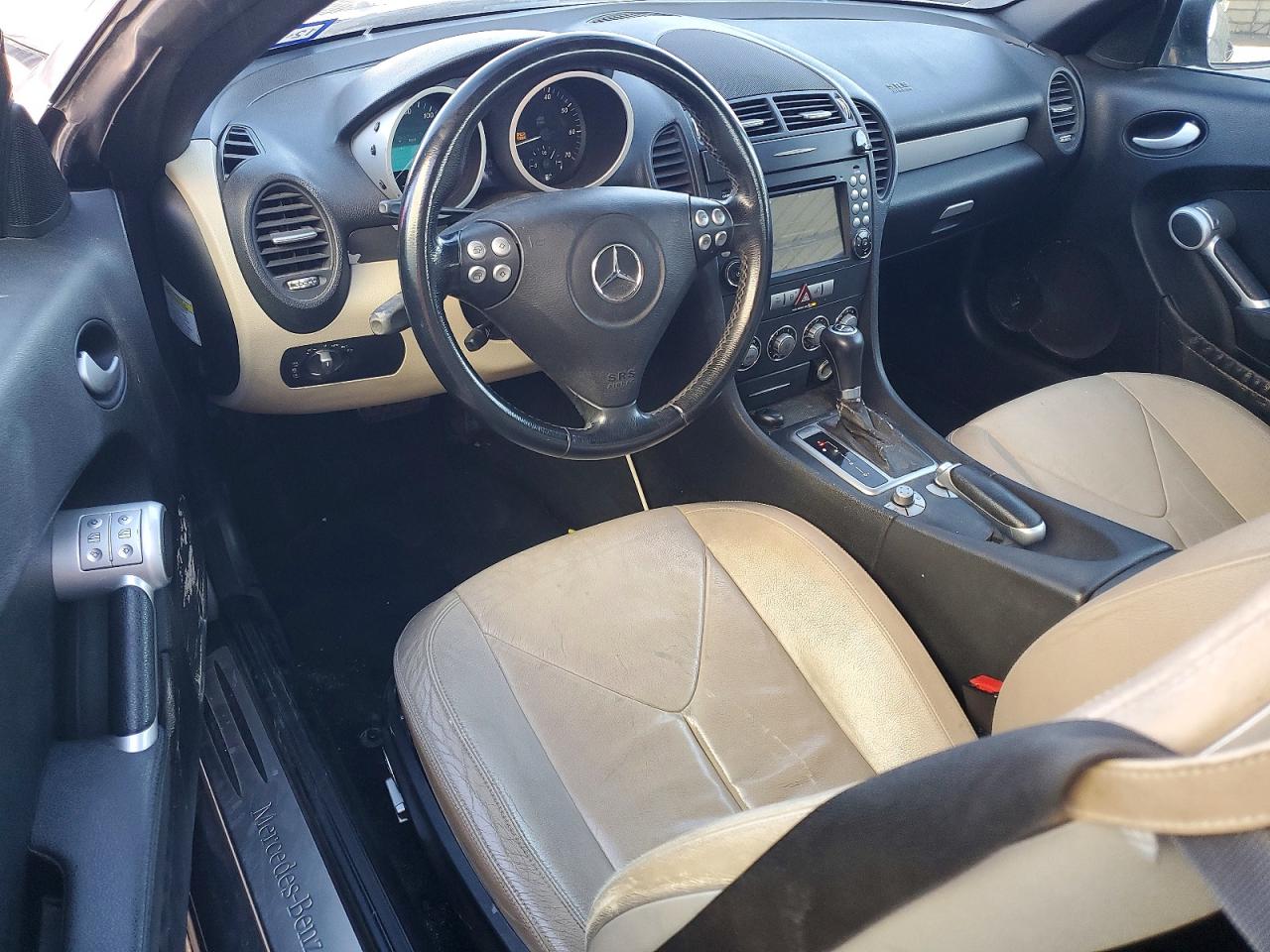 2007 Mercedes-benz Slk 280 Black vin: WDBWK54F37F152568